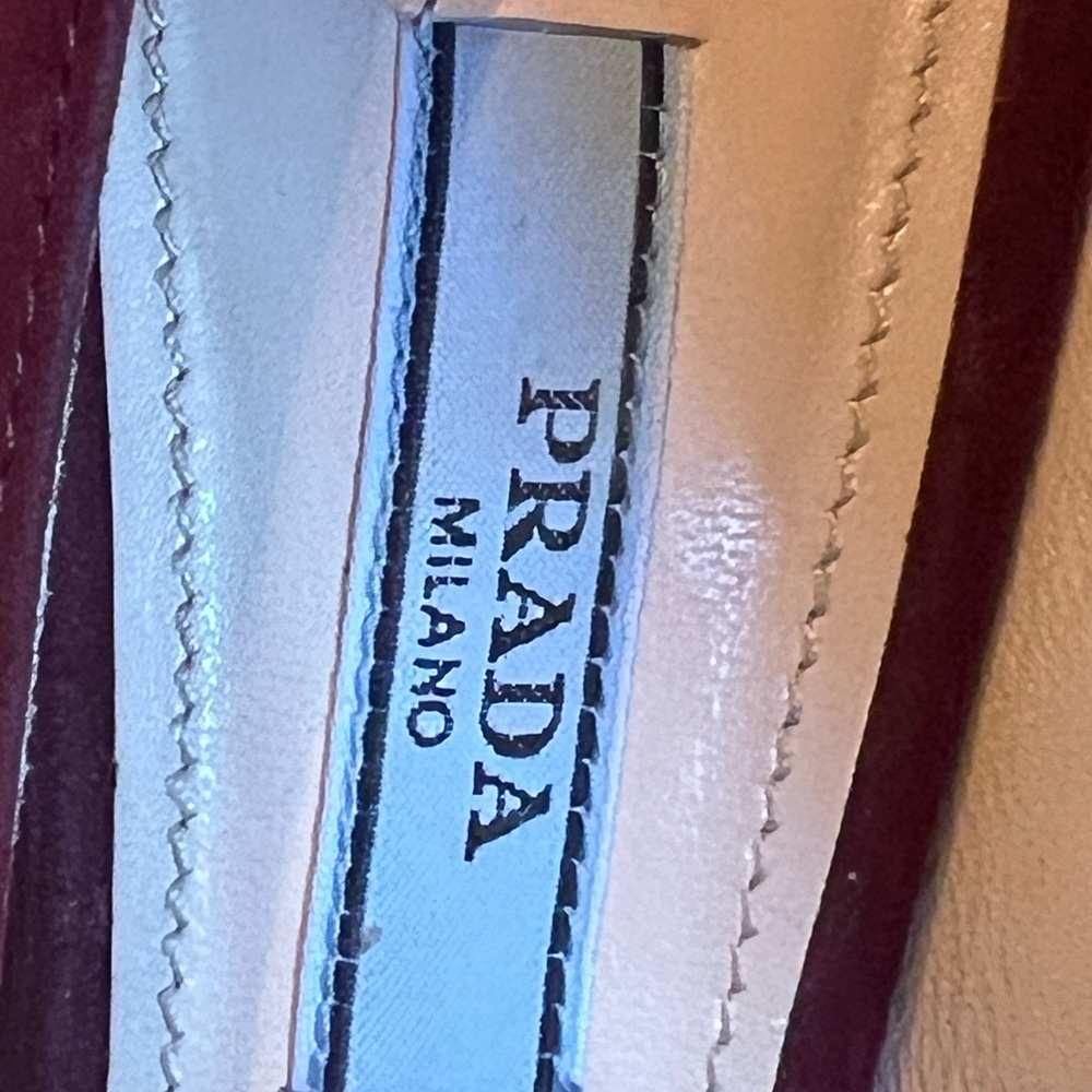 Prada Women's Deep Purple Suede Heels - Picture 9 of 14